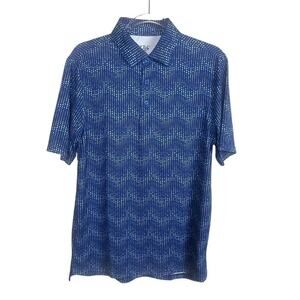 1764‎ Signature Shirt  Men's Size S Blue Golf Polo Men's S Stars Print